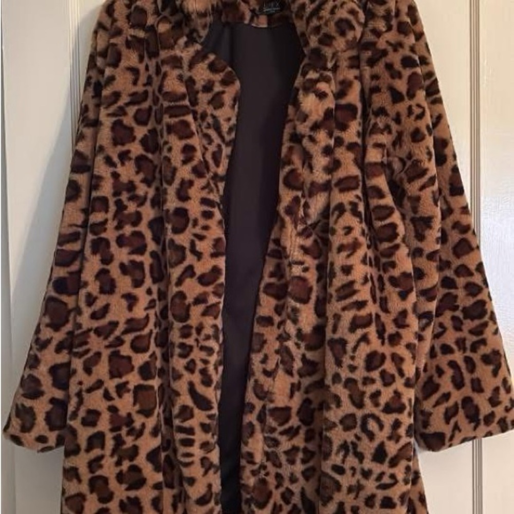 Leopard Print Fur Coat